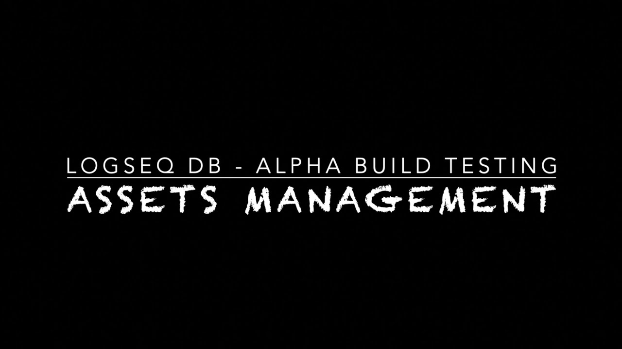 HDanzu's tweet card. Logseq DB - Assets - Alpha Testing