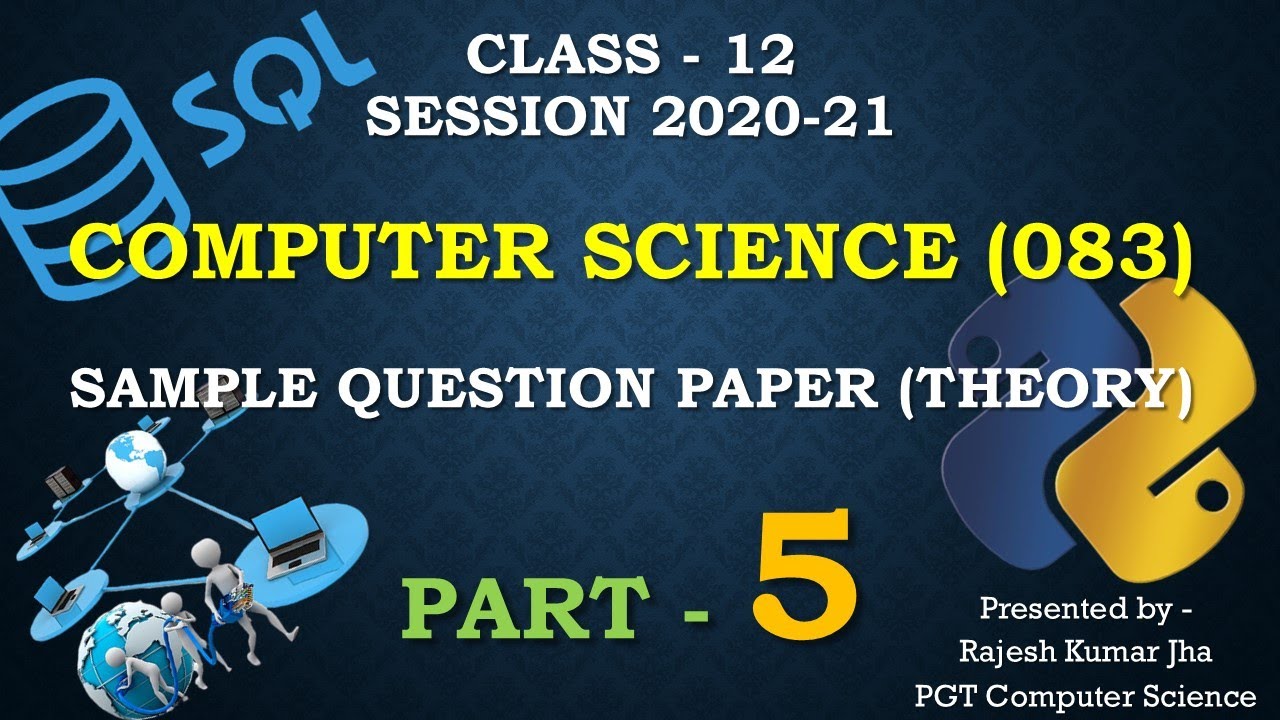 pythonport's tweet card. Part-5 | ComputerScience​​ (083) CBSE​​ SamplePaper​​ discussion...
