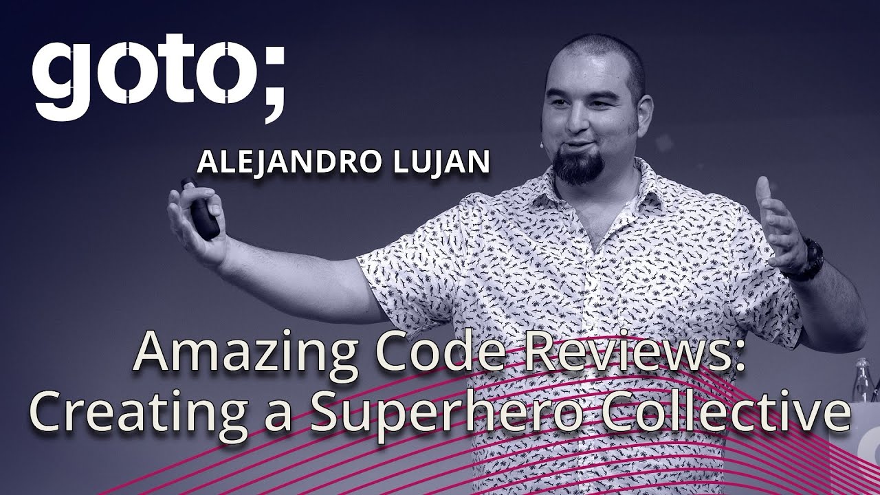 code_vertigo's tweet card. Amazing Code Reviews: Creating a Superhero Collective • Alejandro...