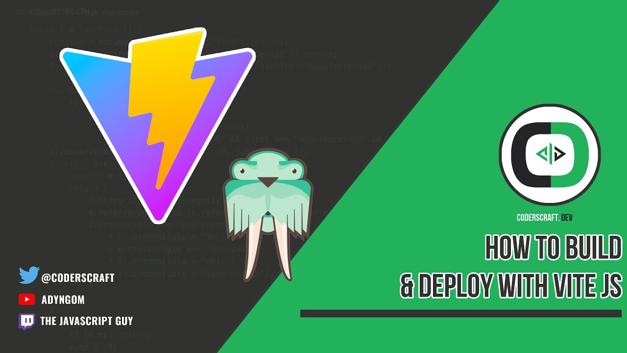 coderscraftdev's tweet card. How to build and deploy with Vite JS