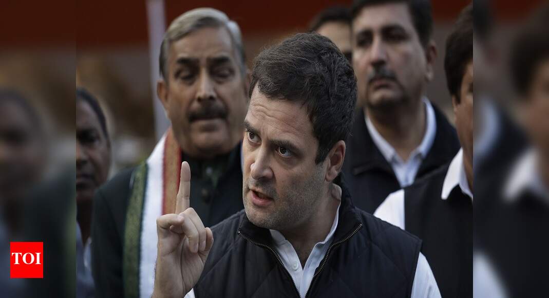 TOIIndiaNews's tweet card. India News: Congress President Rahul Gandhi on Tuesday hit out at the government for making "empty slogans" and accused it of asking soldiers to buy their own clo