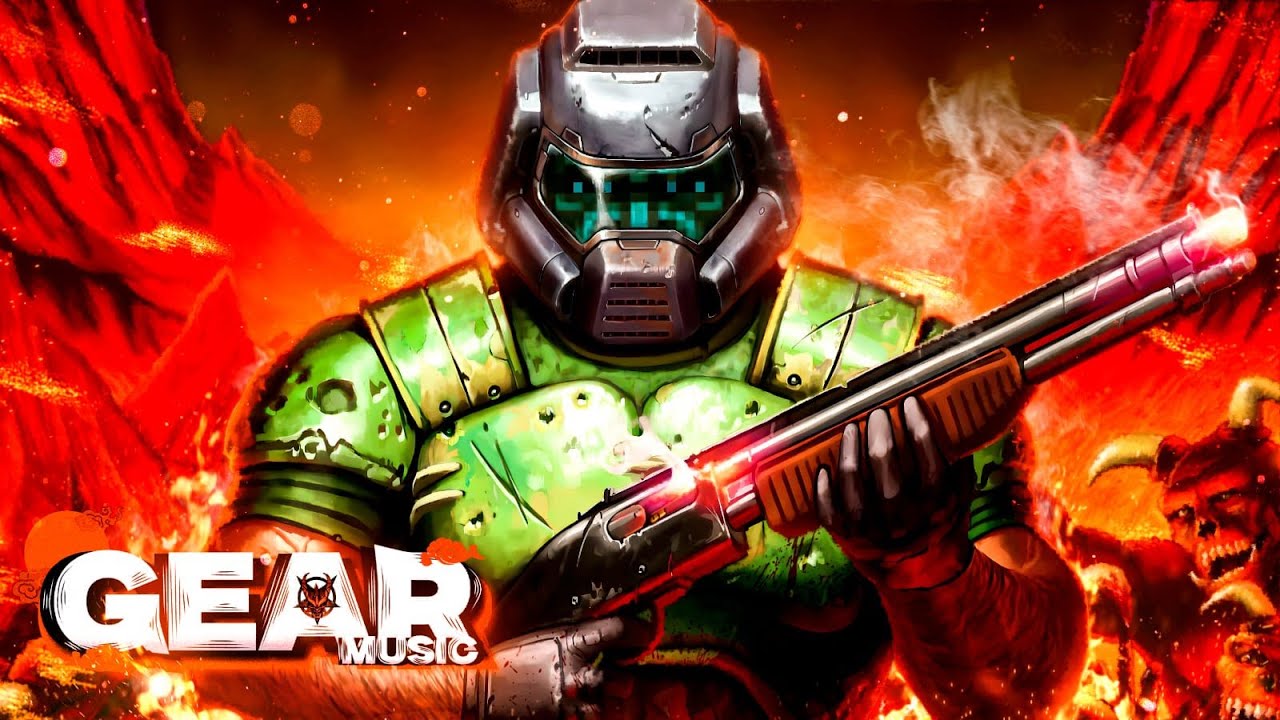 Gearraps's tweet card. DEMONS DIE! | DOOM - (Doomguy) | Gear