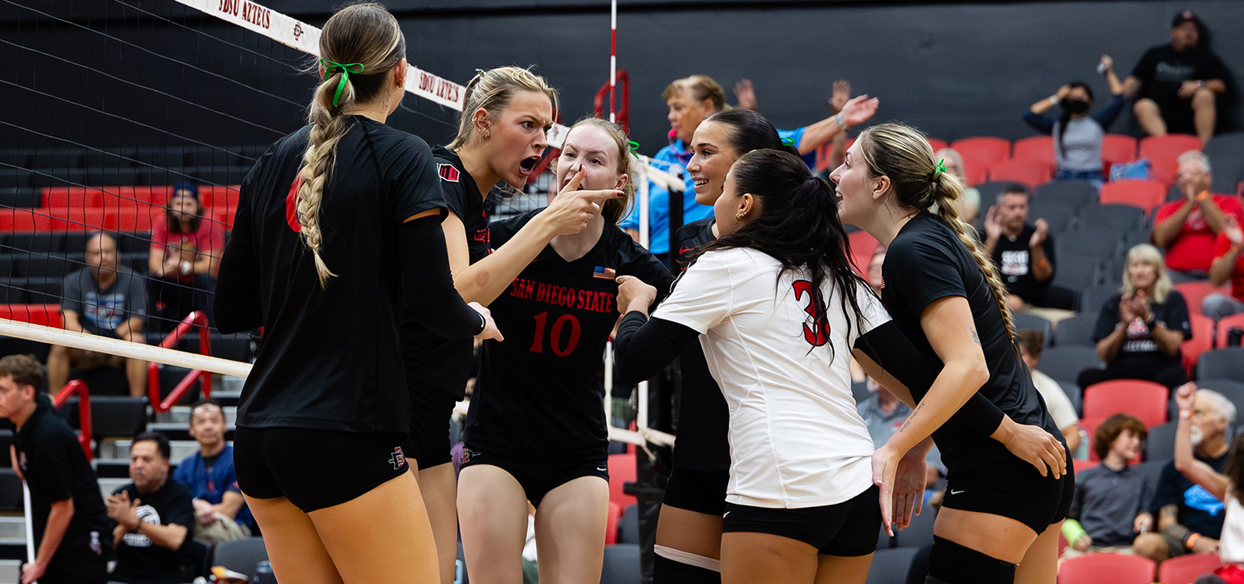 AztecVB's tweet card. Aztecs Sweep UNLV for Sixth Consecutive Victory