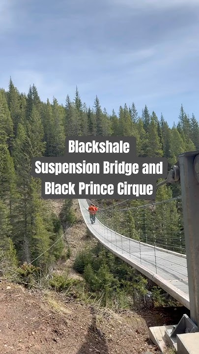 LeiSanqui's tweet card. Blackshale suspension bridge and Black Prince Cirque #alberta...