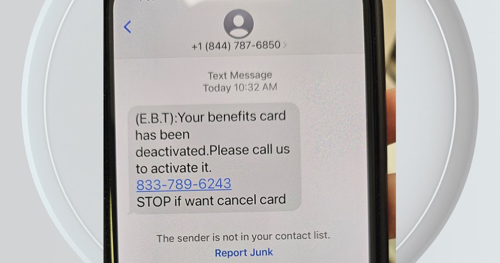 KDKA's tweet card. The scammer is directing people to a number claiming it will reactivate their EBT cards.