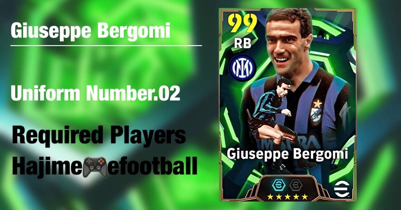 hajimechan1981's tweet card. Italian League guardiansのガチャの一人インテル版ジュゼッペ・ベルゴミ 総合評価 《5星満点》⭐️⭐️⭐️⭐️⭐️ 選手詳細 ポジション｜SB・CB 特殊スキル｜ロングリーチタックル 　　　　　　エアリアルフォート 付属ブースター｜シャットダウン 評価基準 ・ライブアップデートＢ固定か? Ｂ固定 ライブアップデート等気にしなくても起用できる ・身長／能力（GK.DF.M...