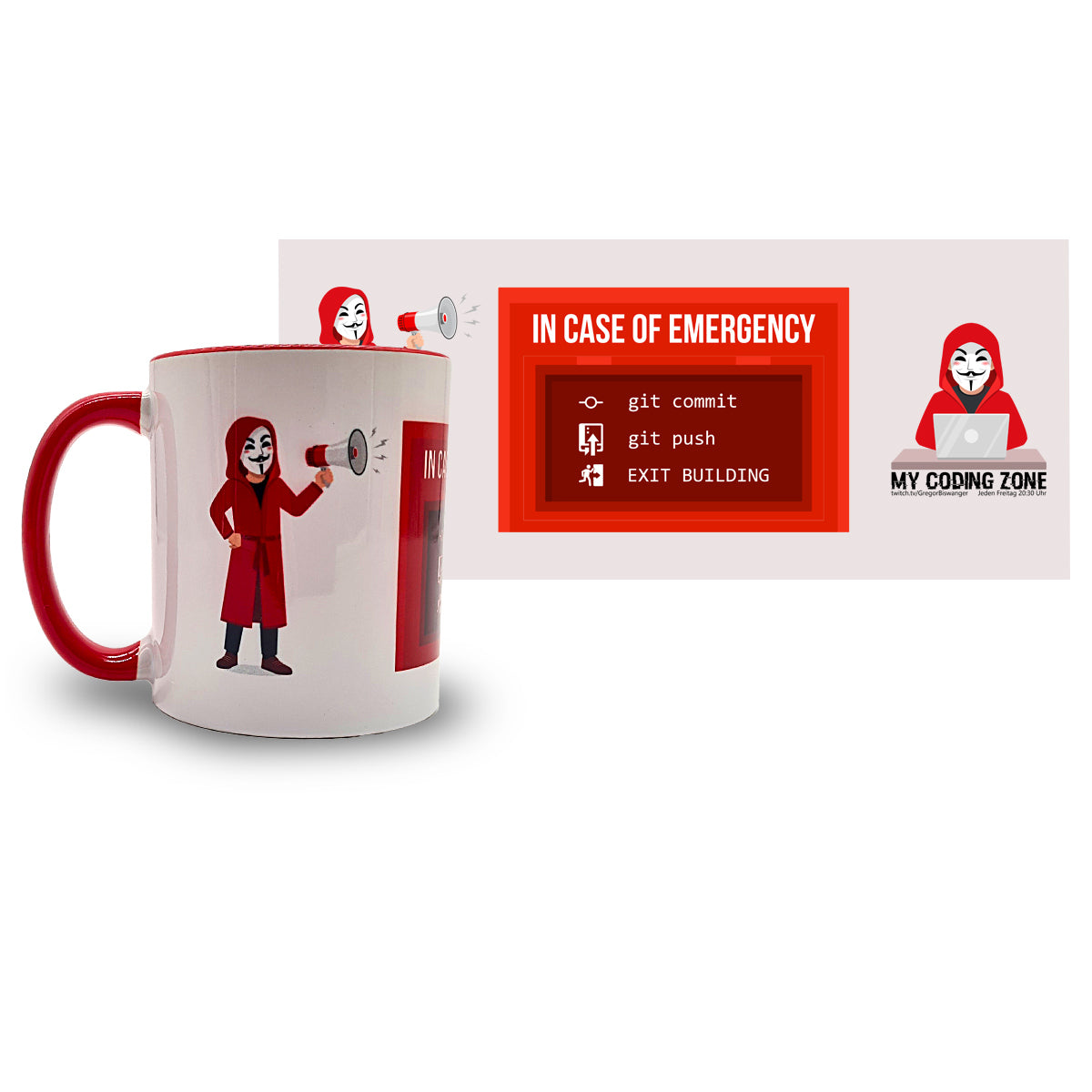 BFreakout's tweet card. Die Lebensrettung für Softwareentwickler in Notfällen In der Welt der Softwareentwicklung sind manche Momente so brenzlig, dass nur ein Notfallplan sie retten kann. Die "Code Red Commit Plan" Tasse...
