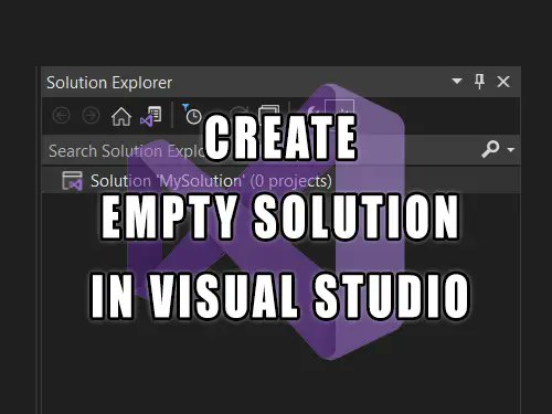HowToSolution's tweet card. In this article, we are going to learn step by step how to create blank or empty solution in Visual Studio and how to add new or existing projects into it.