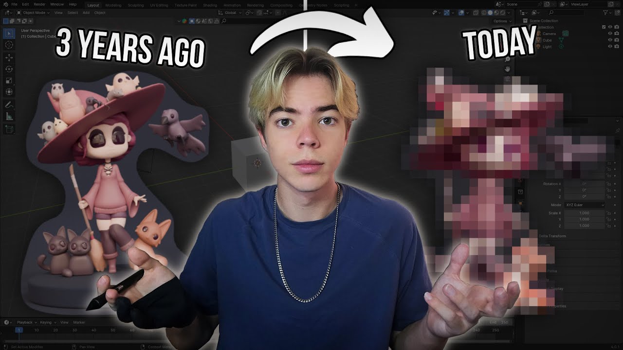 TheKrispyRaisin's tweet card. Recreating My Old 3D Models