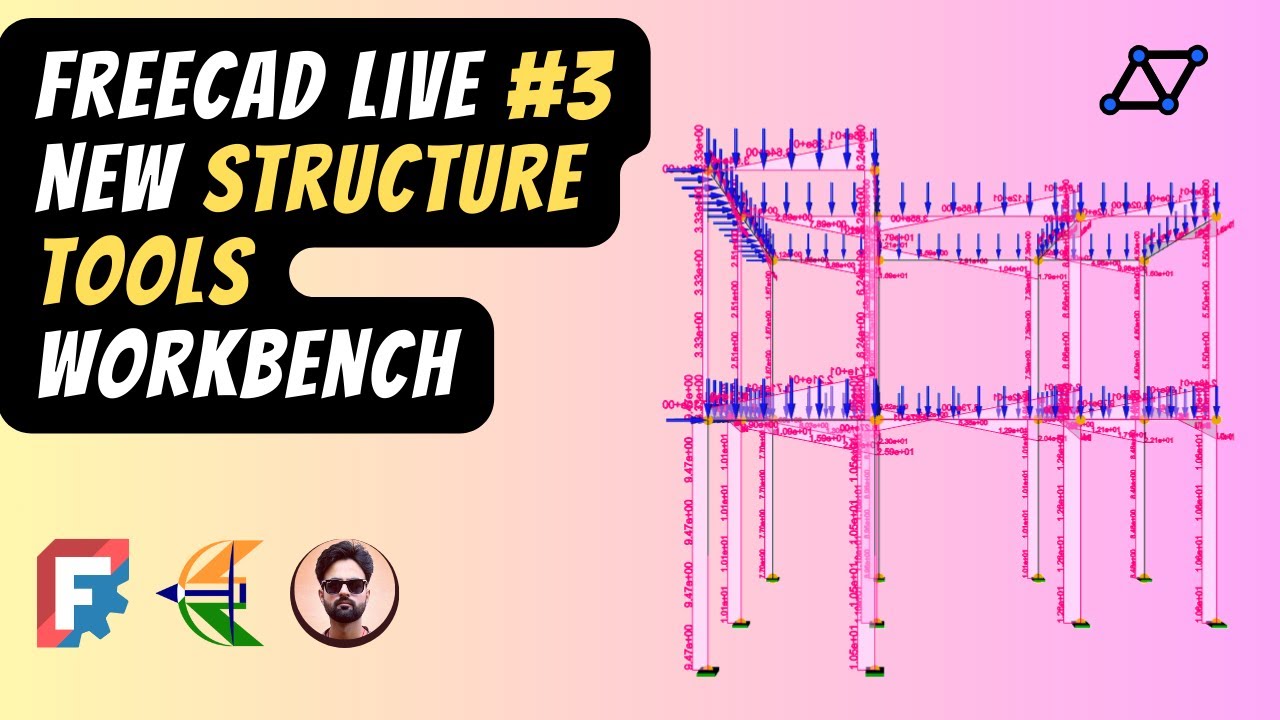 EklavyaSLT's tweet card. FreeCAD Live #3: New Structure Analysis Tools in FreeCAD