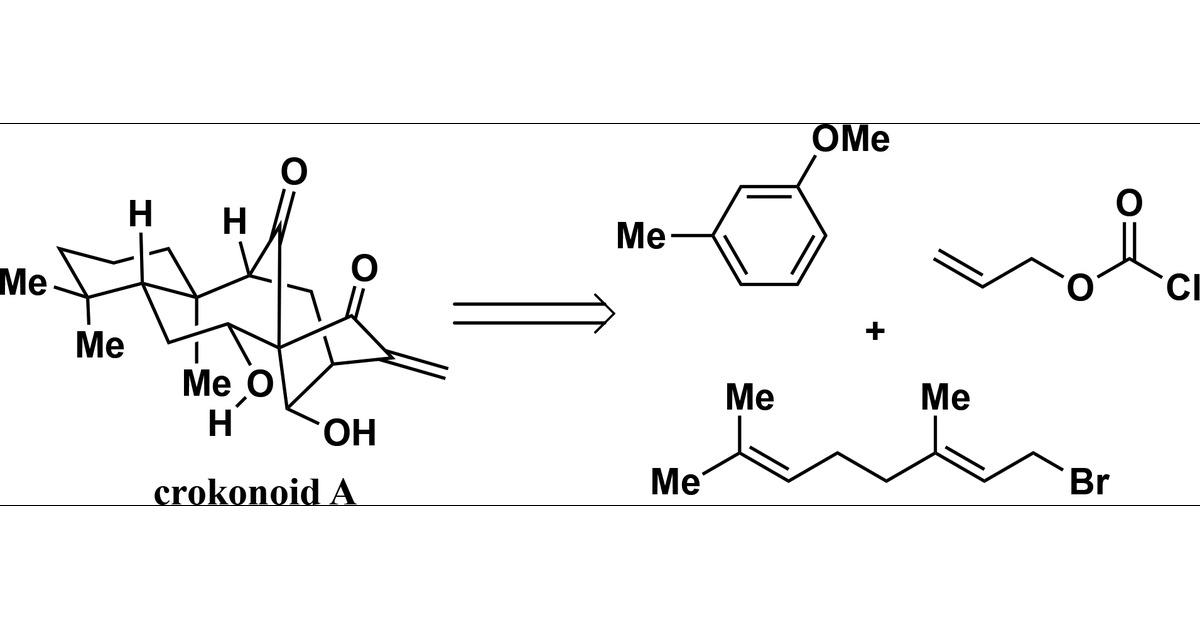 J_A_C_S's tweet card. We report herein a total synthesis of crokonoid A, featuring a dually bridged 6/7/6/5-fused tetracyclic carbon framework incorporating an unprecedented tricyclo[4.4.1.11,4]dodecane-2,11-dione core....