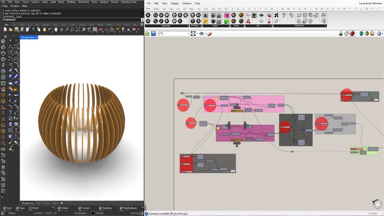 miled_37's tweet card. Grasshopper 3D - Blades Like Lamp Body - Modeling Exercise