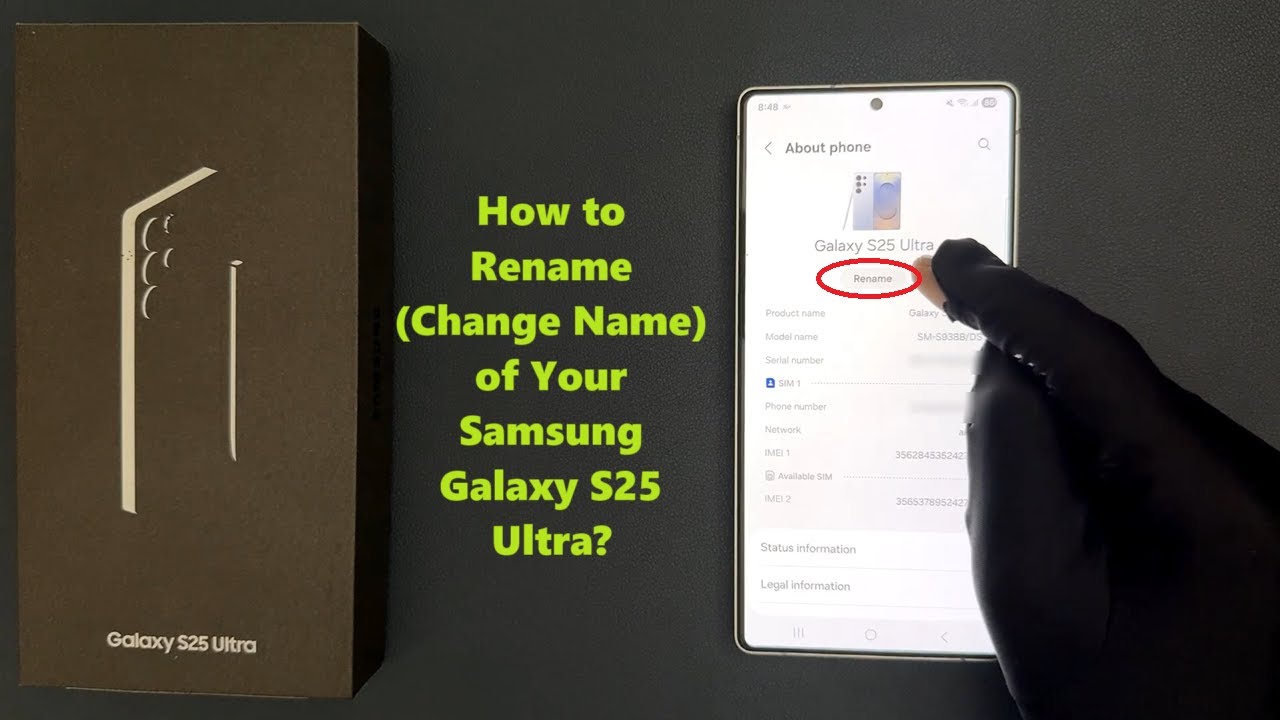 TechMeSpot's tweet card. How to Rename (Change Name) of Your Samsung Galaxy S25 Ultra?