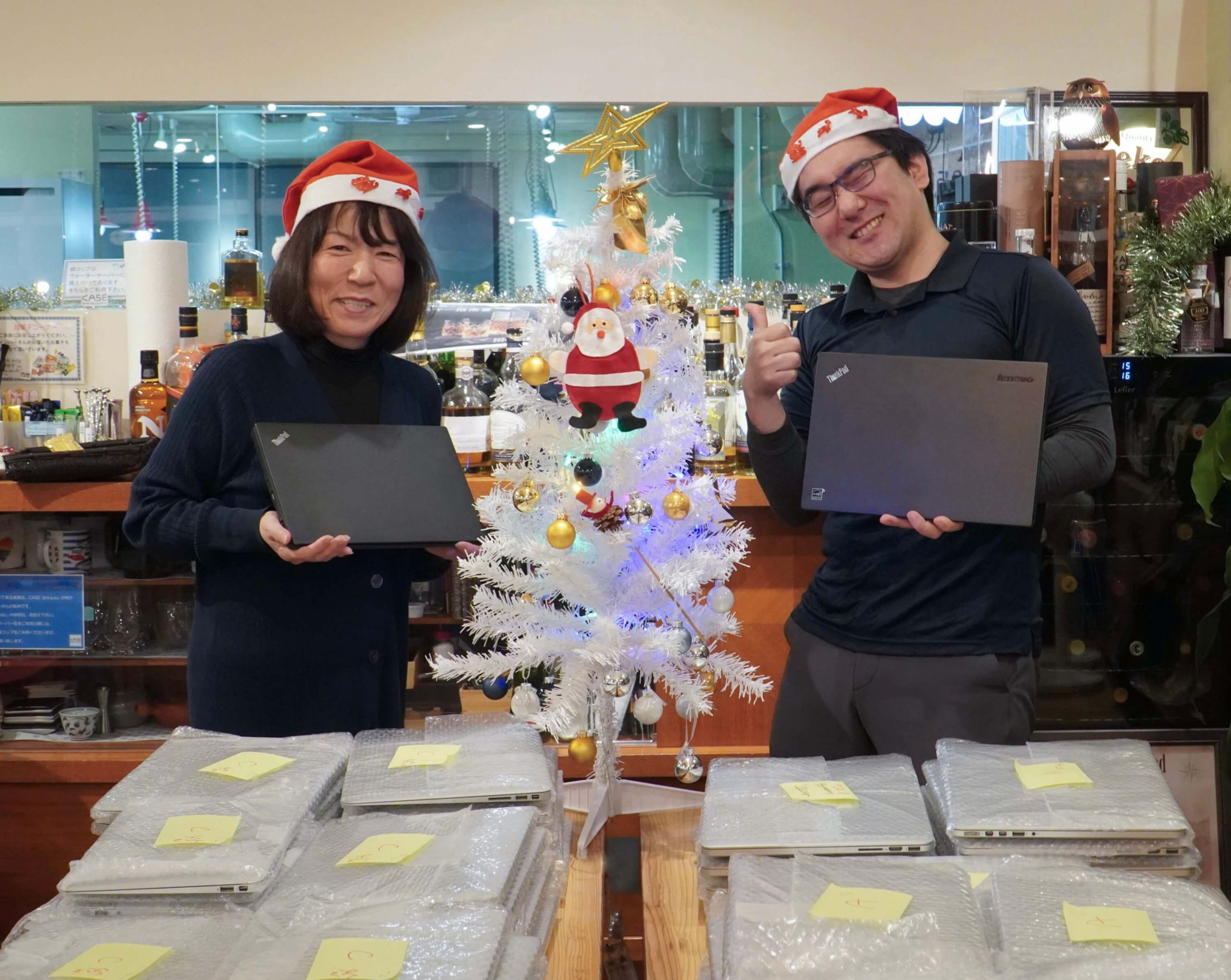 CoderDojosikatu's tweet card. Box Japan から全国の CoderDojo へ、計128台のノート PC を寄贈していただきました! 🎄🎁✨