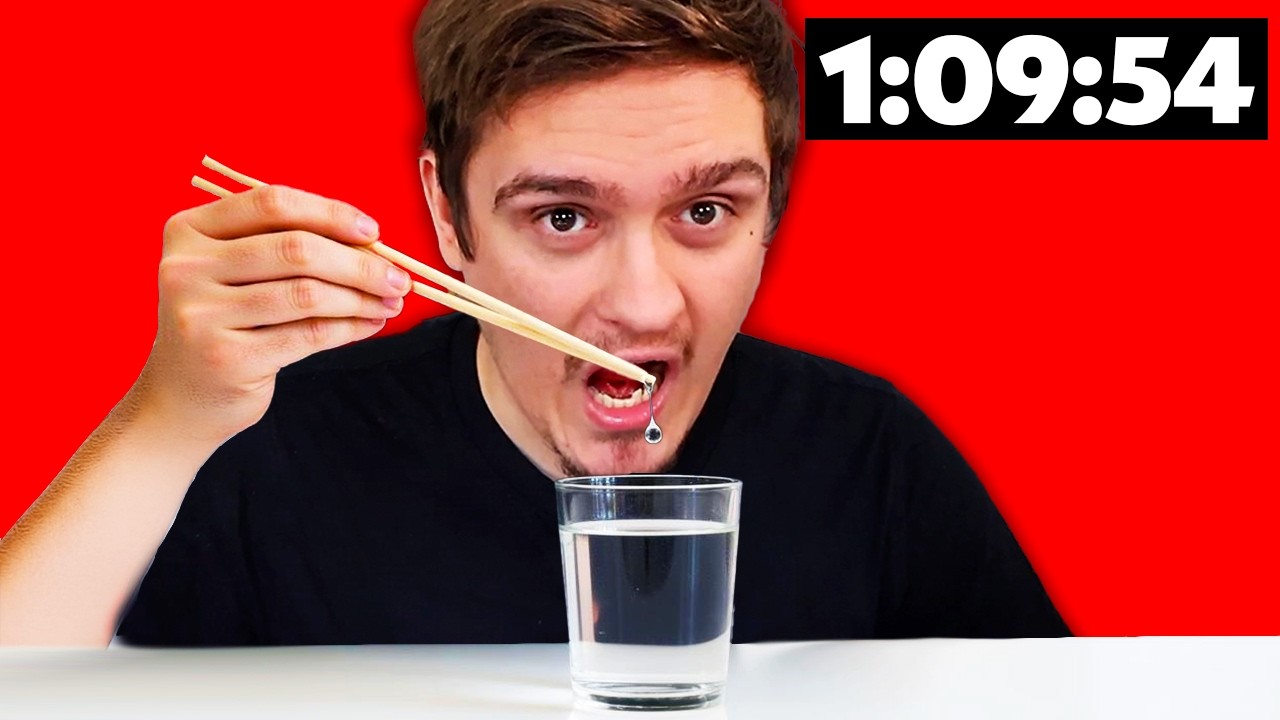 TimeworksYT's tweet card. Drinking A Glass Of Water With Only Chopsticks