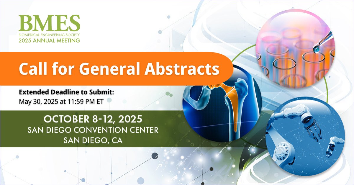 ShuklaLab's tweet card. Discover how to submit your abstract for the BMES Annual Meeting! Share your research and findings with colleagues. Join us!