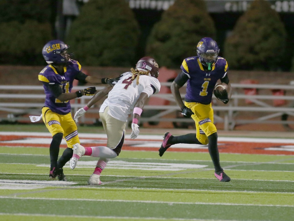 whgazette's tweet card. Da’ron Barksdale led Steel Valley to a decisive 38-7 victory over Our Lady of the Sacred Heart, showcasing his skills with 128 rushing yards, a touchdown and two interceptions, including a pick six,...