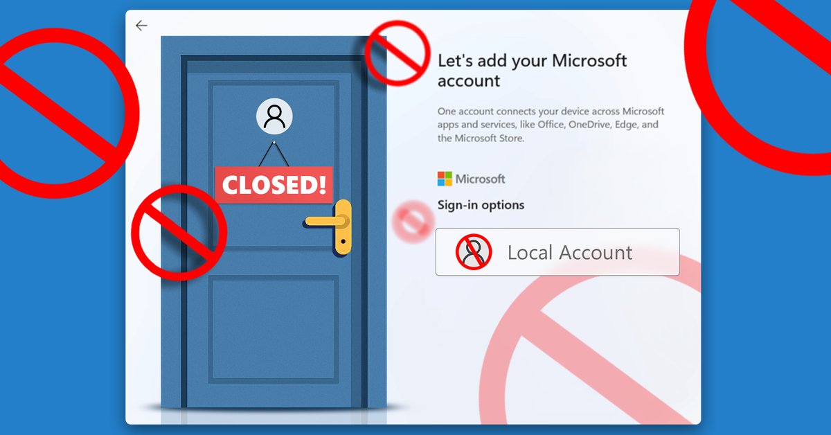 howtogeek's tweet card. Microsoft is shutting down Windows 11 setup bypass tricks, and more loopholes could be next, leaving Home and Pro users with fewer options.