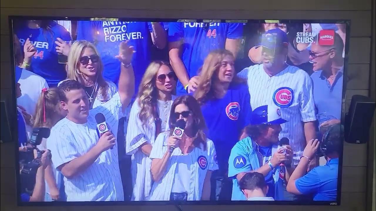 mattheldstab's tweet card. Anthony Rizzo, Cindy Crawford and Eddie Vedder sing take me out to...