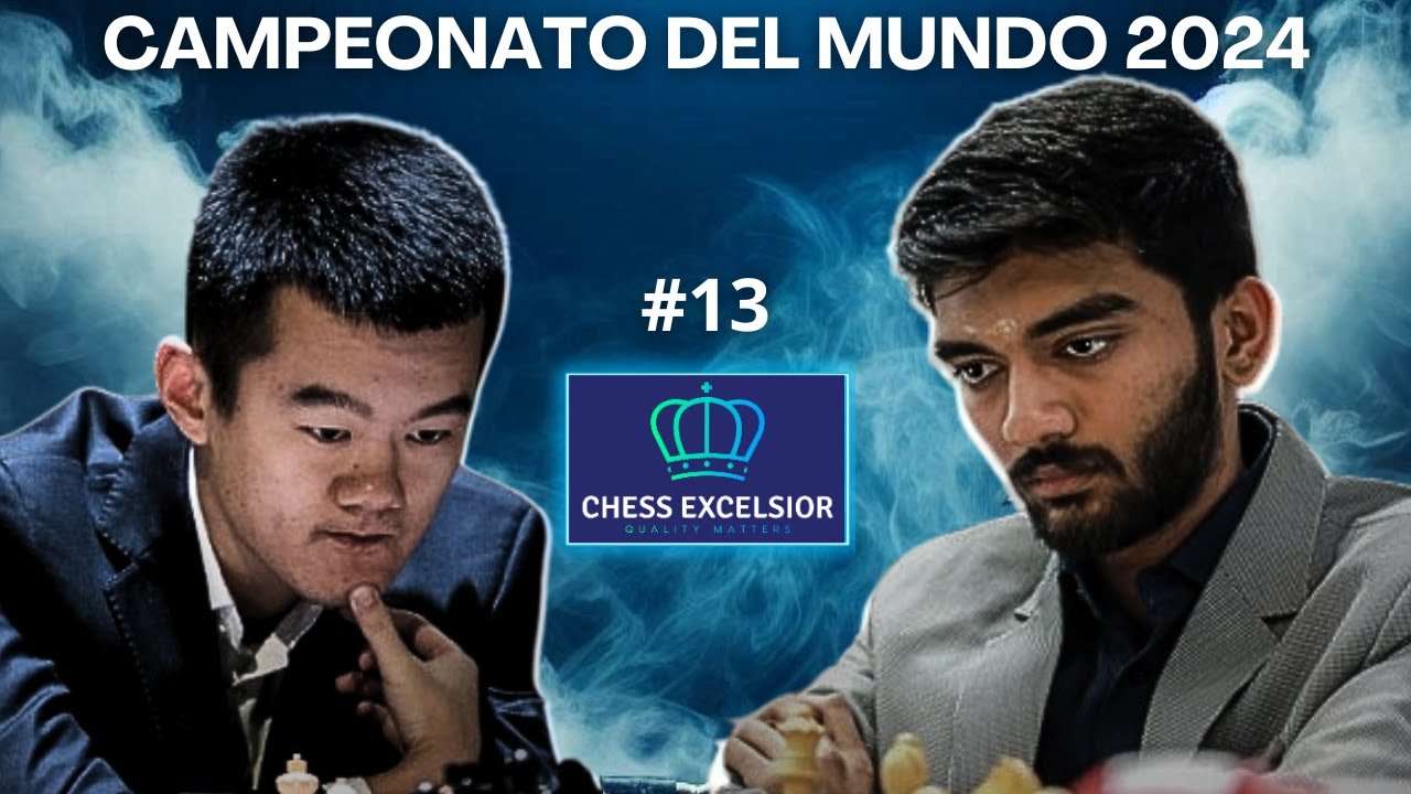 ChessExcelsior's tweet card. ¡MILAGRO! DING SE SALVA | MUNDIAL AJEDREZ 2024 #13