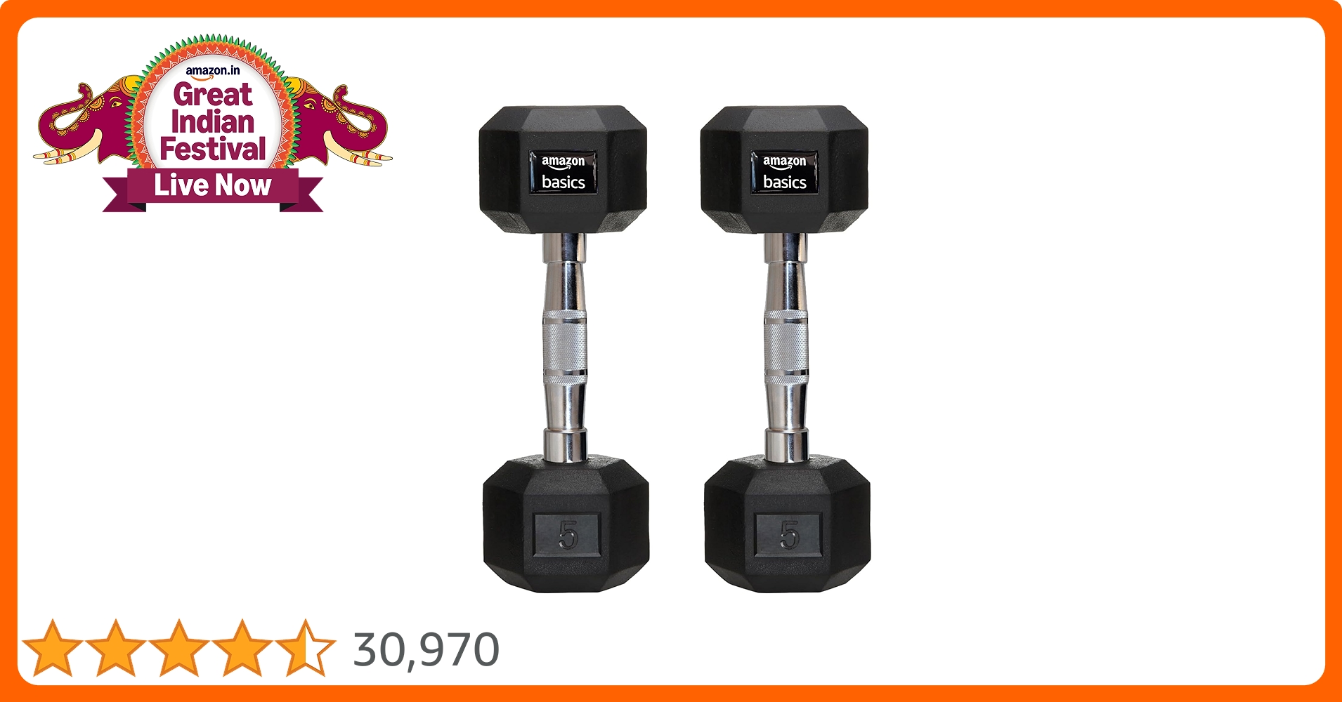 BestOffersnDeal's tweet card. Dumbbell for resistance training—great for arms, chest, back, core, and legs,Solid cast-iron core for reliable strength; will not bend or break after repeated use,Hexagon-shaped rubber-encased ends...