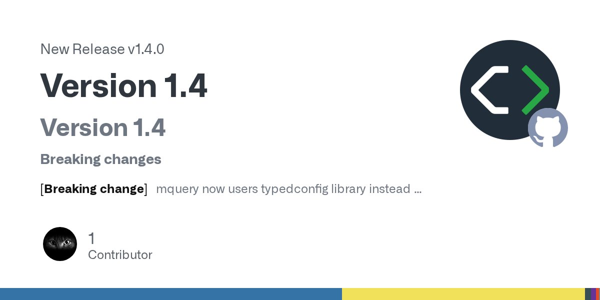 CERT_Polska_en's tweet card. Version 1.4 Breaking changes [Breaking change] mquery now users typedconfig library instead of the previous config.py file. if you deployed mquery using docker (configurable by environment variabl...
