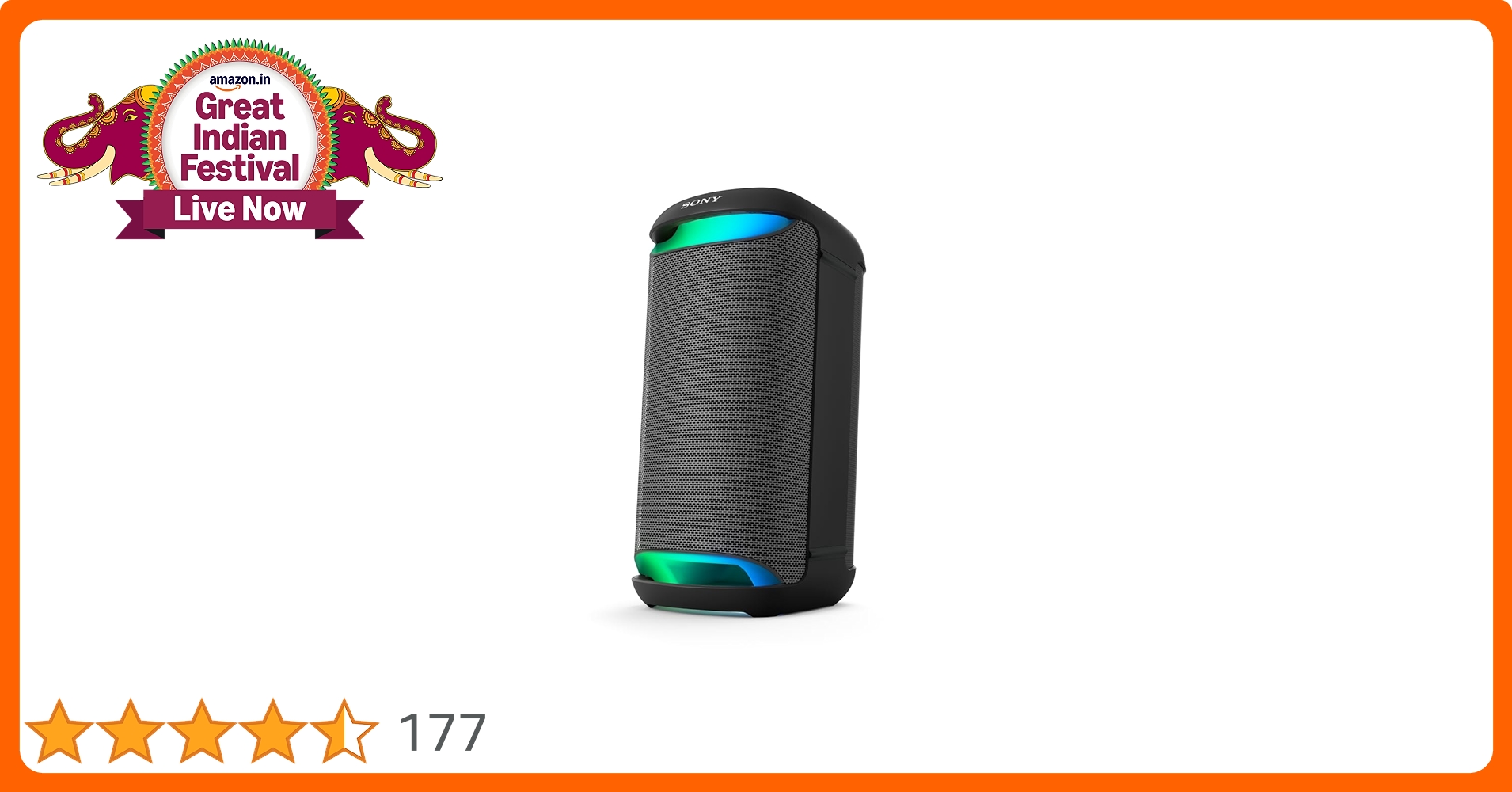 tgdealsofficial's tweet card. Sony XV500 provides a powerful, room-filling sound, whatever you’re listening to and wherever you’re listening from and enjoy your favourite movie or TV show with TV Sound booster Feature