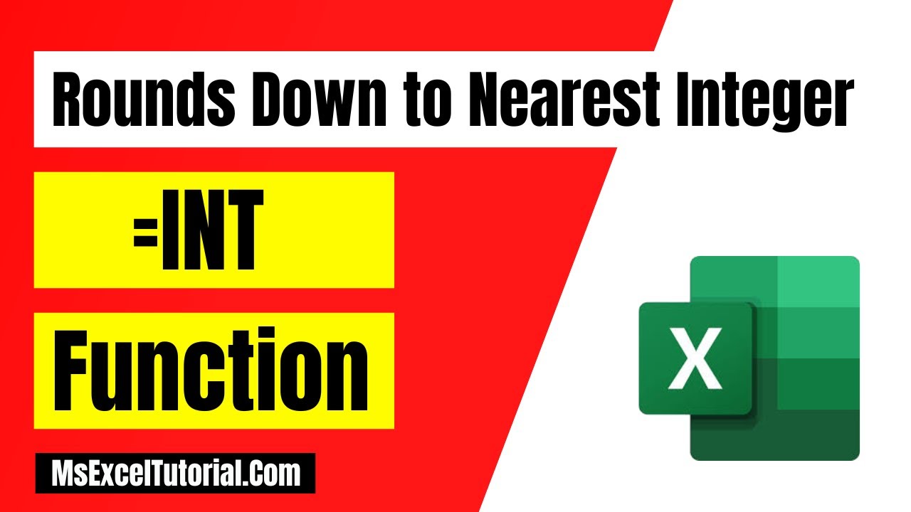 Excel10tutorial's tweet card. How to Use INT Function in Excel