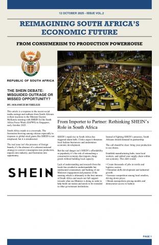 Shenge_39's tweet card. REIMAGINING SOUTH AFRICA'S' ECONOMIC FUTURE: