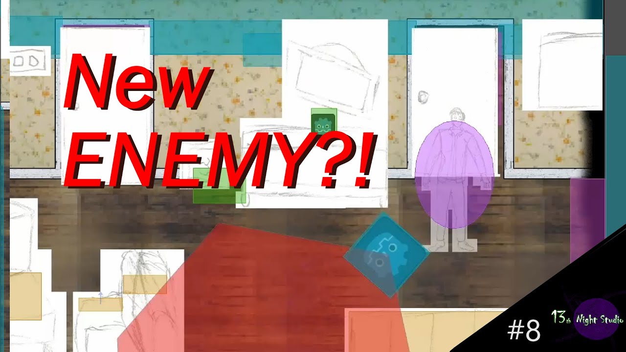 13thNightStudio's tweet card. I added Basic Enemy to My Horror... Kind of (Devlog #8)