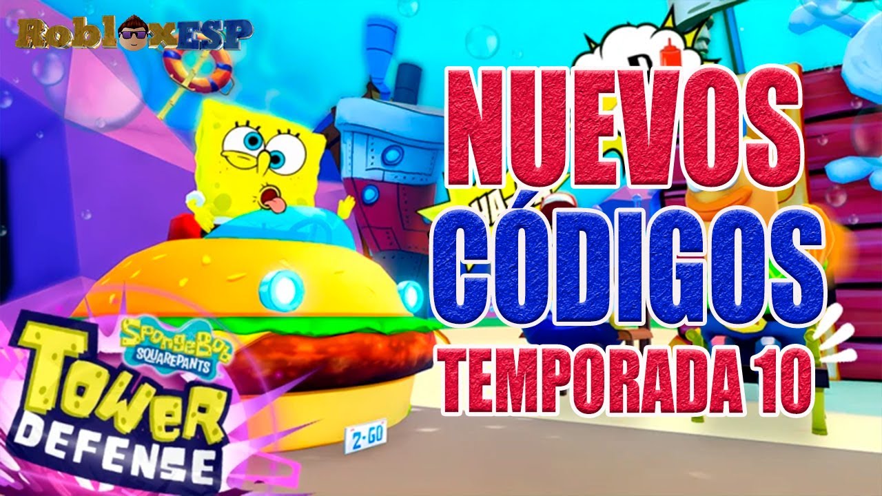 SoyRobloxESP's tweet card. 🍍 CÓDIGOS DE BOB ESPONJA DEFENSA DE LA TORRE en Roblox 🍍 BOB...