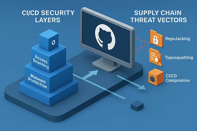 reverseame's tweet card. GitHub malware protection tips and insights from 2025's biggest threats, including Amadey, RepoJacking, and CI/CD supply chain attacks.
