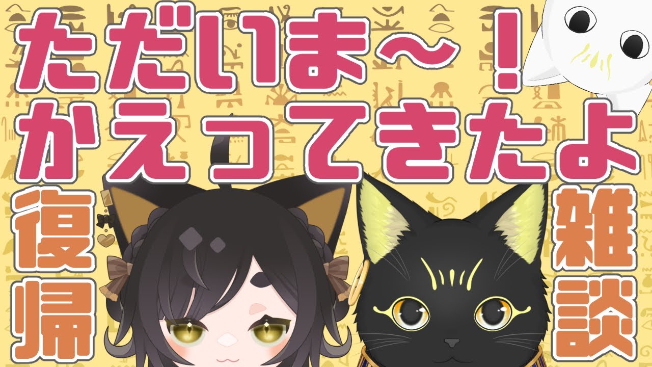 DOSDOSDOS6's tweet card. 【#雑談☕】ただいま～！1年ぶり⁉️復帰配信🐾