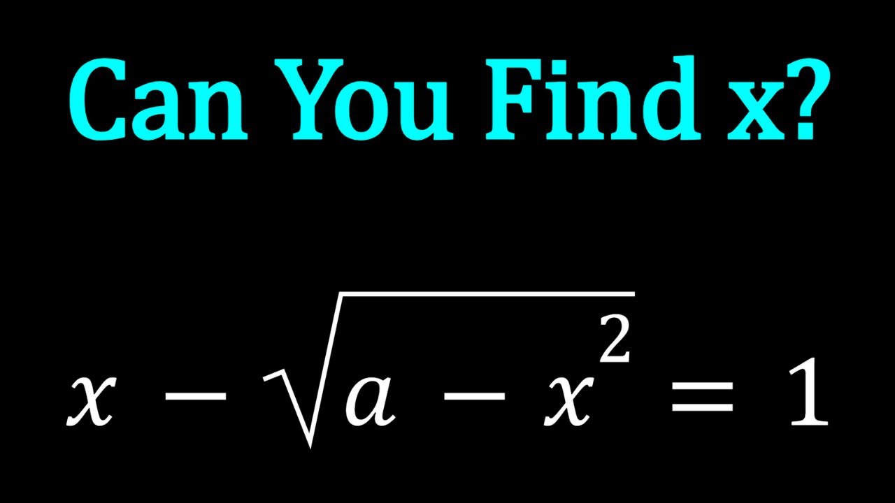 SyberMath's tweet card. One Equation. Infinite Mystery