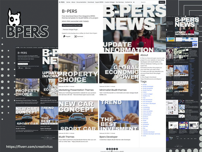 bludit's tweet card. New modern - News Magazine website multipurpose theme for your bludit projects.