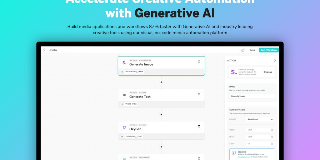 ShotstackAPI's tweet card. Be the first to review Workflows by Shotstack