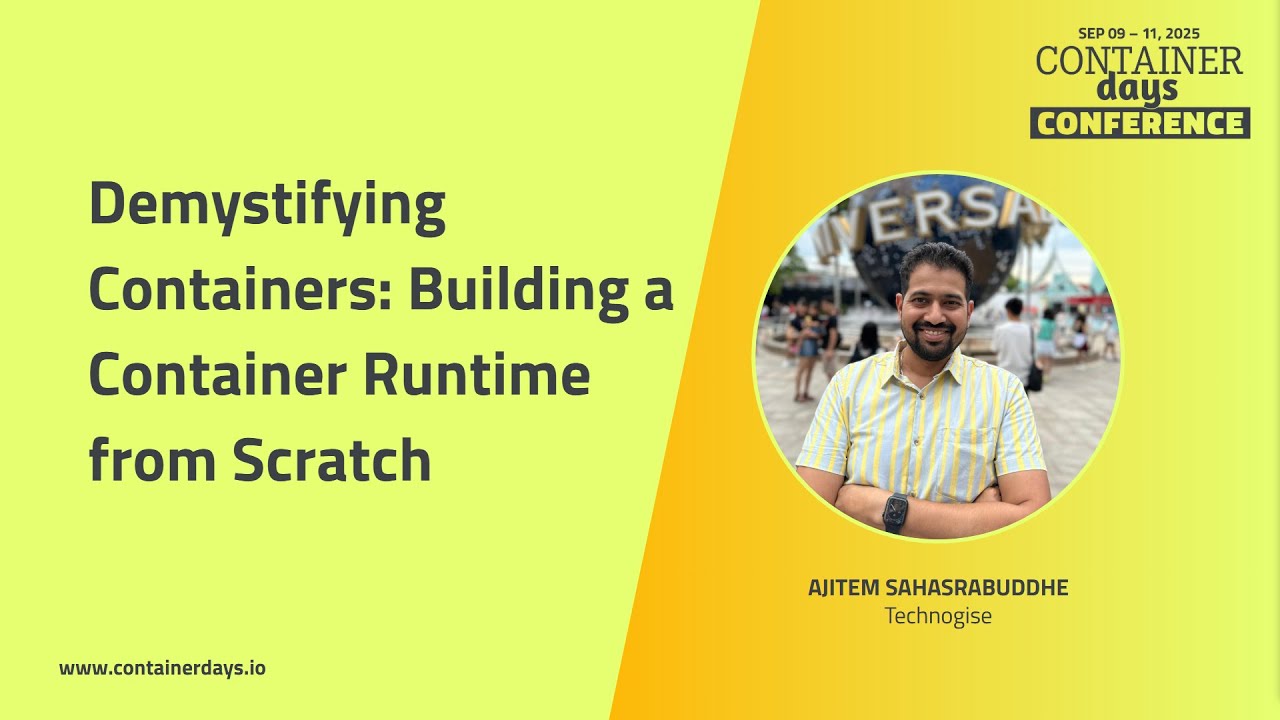 adevopsgirl_'s tweet card. Demystifying Containers: Building a Container Runtime from Scratch -...