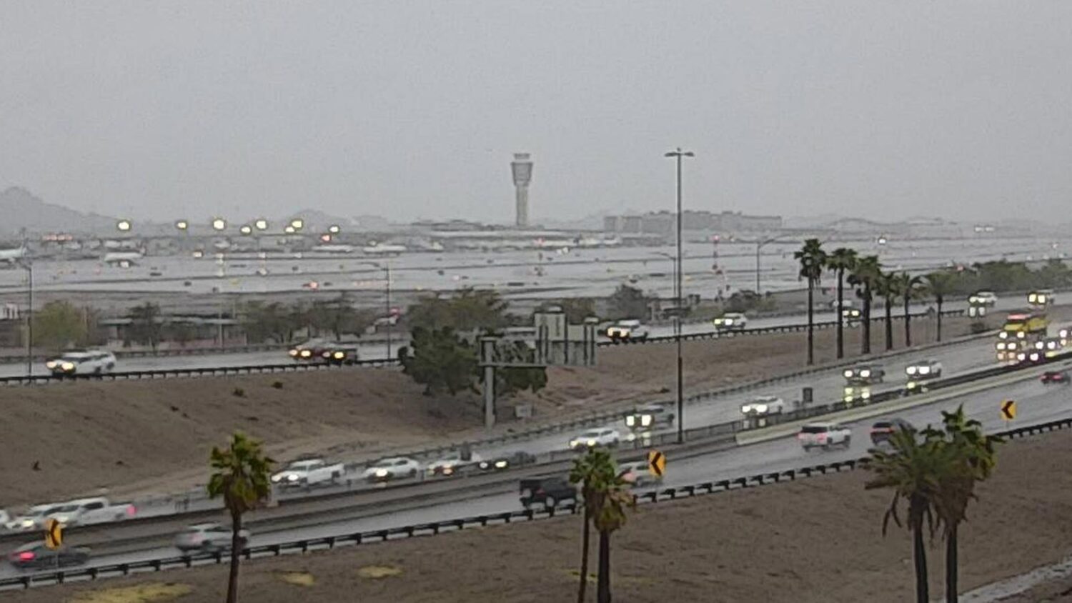MyTransit_Phx's tweet card. A ground stop as well as a ground delay were issued for Phoenix Sky Harbor International Airport on Sunday morning due  thunderstorms.