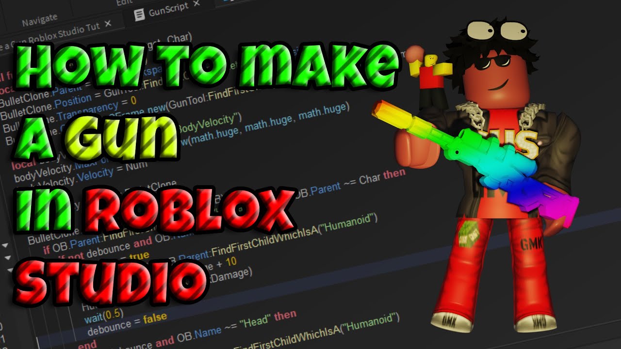 VOXEL_DEVS's tweet card. How to MAKE a GUN in ROBLOX STUDIO (2023)