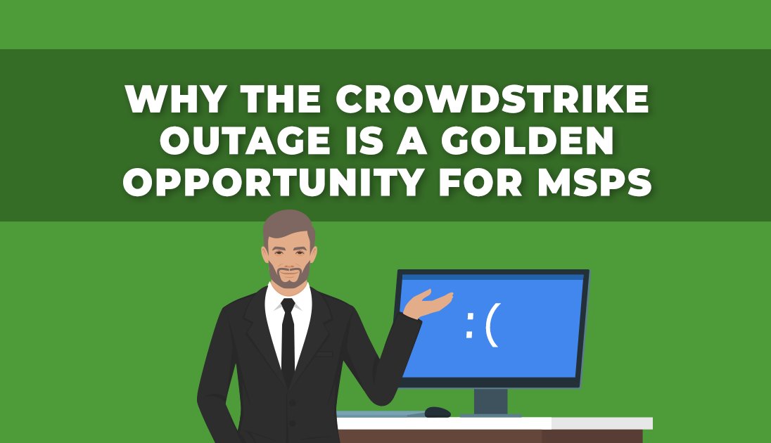 technibble's tweet card. Leverage the Crowdstrike outage to position your MSP as a business continuity expert. Use timely, relevant content from our extensive MSP library to attract new clients.