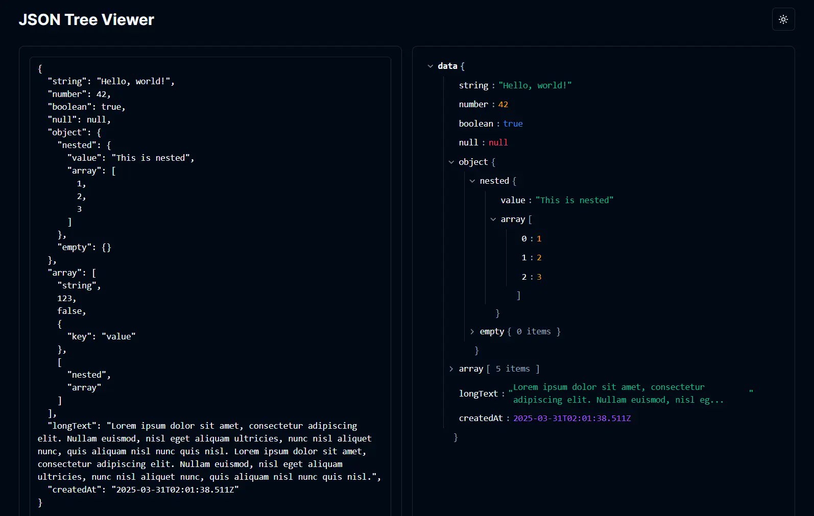 jqueryscript's tweet card. JSON Tree Viewer is a React component designed specifically for applications built with shadcn/ui. It takes your JSON data as input and renders it into an interactive, collapsible tree structure. The...