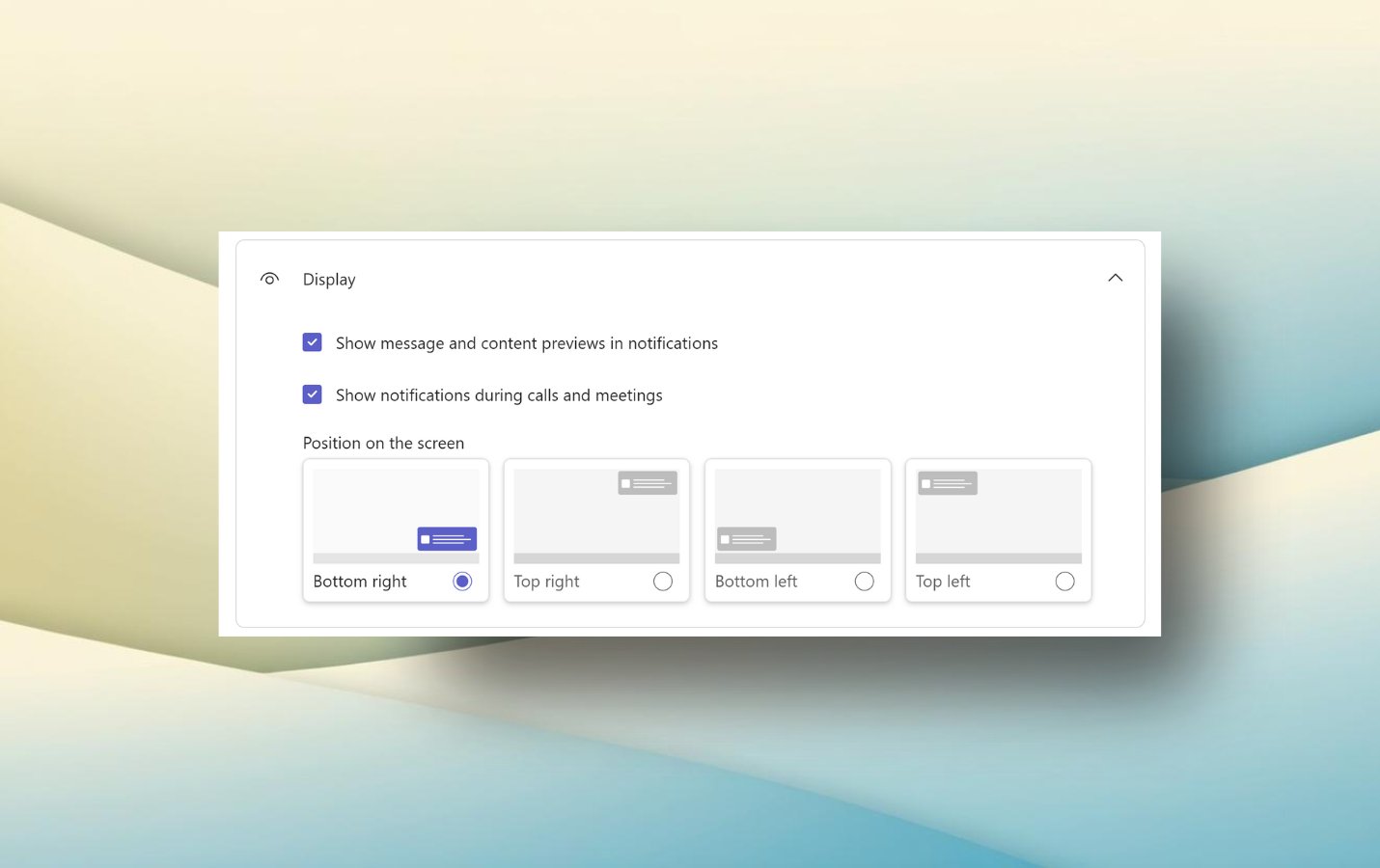 Msft365Insider's tweet card. You can now choose where on your screen Teams notifications appear for maximum productivity and focus.
