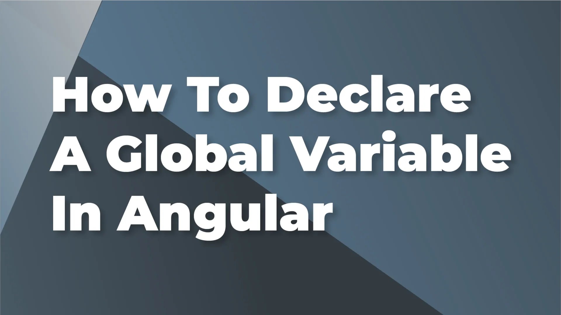 BriebugSoftware's tweet card. Global Variables and Constants There are quite a few ways that you can create and manage both global variables and constants within the Angular framework. Three methods that we will go over in this...