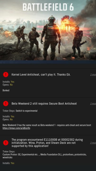 linuxquicktips's tweet card. Battlefield 6 Is Borked on Linux — Proton Users Left Hanging!