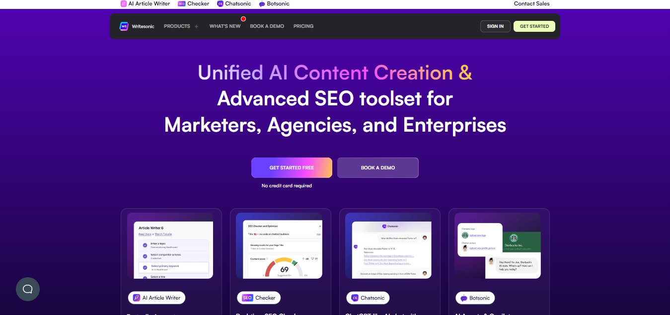 Programmers0_0's tweet card. Experience the future of content creation with Writesonic – where artificial intelligence meets exceptional writing.