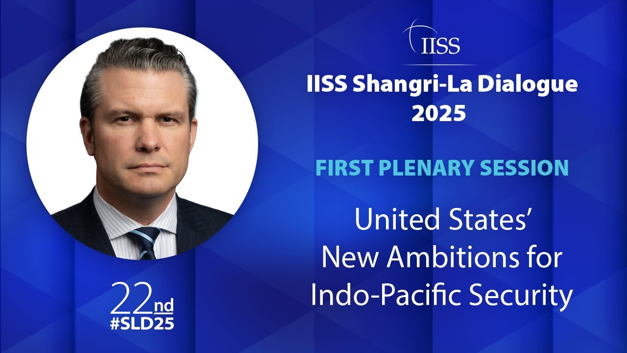 GeoFlowProExim's tweet card. IISS Shangri-La Dialogue 2025 | US Secretary of Defense Pete Hegset...