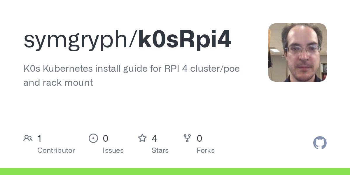 rtpk8sopenshift's tweet card. K0s Kubernetes install guide for RPI 4 cluster/poe and rack mount - symgryph/k0sRpi4