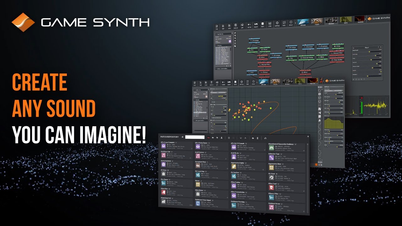 tsugistudio's tweet card. GameSynth: procedural sound design for games and animations