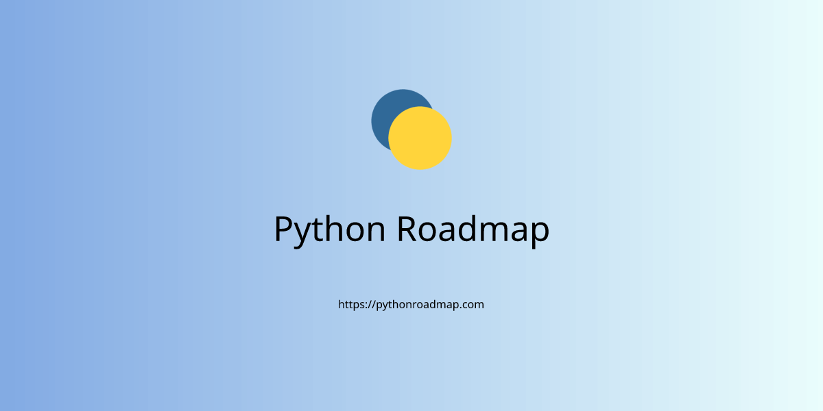 PythonRoadmap's tweet card. Learn python using our step by step roadmap, from basics to advanced. Understand what all projects you can make for web development, data analysis etc.