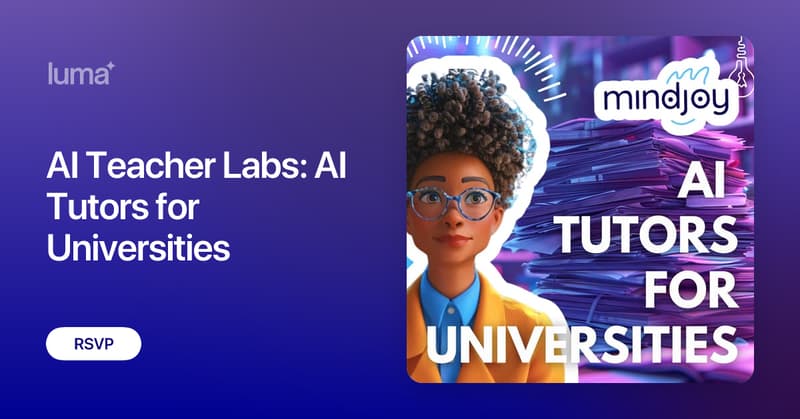 TeamMindjoy's tweet card. AI tutor bots can be effective tools for supporting learners in Further Education, from supporting the learning outside of the lectures, to seminar…